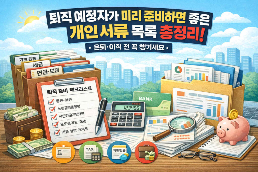 퇴직예정자 서류 목록